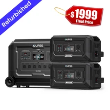 OUPES 7168Wh Mega 3 Power Station Kit+B2 Battery*2 Solar Generator Home Power