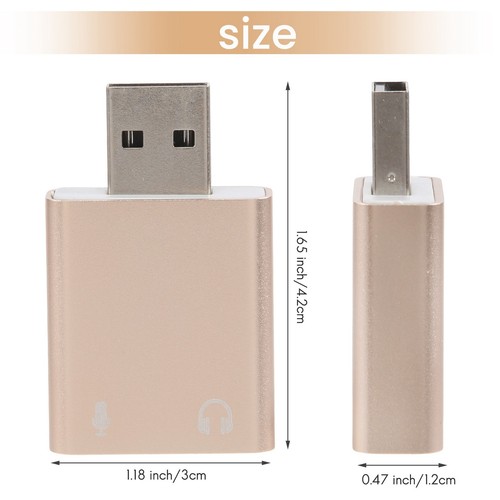 Carte Son USB 7.1 Externe USB vers Jack 3.5Mm Adaptateur Casque Stéréo5038 - Photo 7/7
