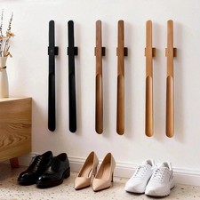 55cm Long Shoe Horn for Seniors Beech Wood, No-Bend Design, Magnetic Base