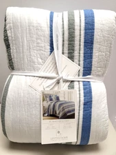 Levtex St. Bart Stripe 3-Pc.Full/Queen Quilt Set- Blue