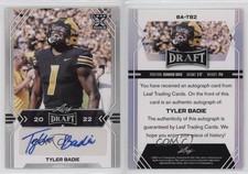 2022 Leaf Draft Auto Tyler Badie #BA-TB2 Rookie Auto RC