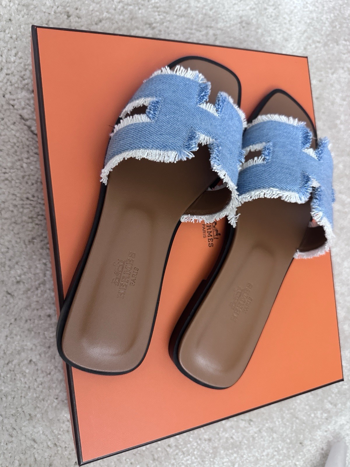 Hermes Demin Oran Sandal Leather size 36 image 3