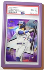 2020 TOPPS FINEST BO BICHETTE ROOKIE PURPLE REFRACTOR PSA 10 /250 BLUE JAYS