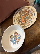 Vintage Oneida Deluxe Goldilocks and the 3 Bears Melamine Bowl  Plate set