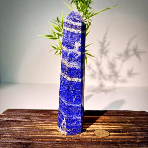 1.69LB Natural lapis lazuli crystal obelisk quartz crystal energy column - 第 1/13 張圖片