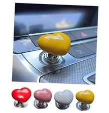 Women Heart-Shaped Car Push to Start Button Rocker,Automotive One-Touch yellow