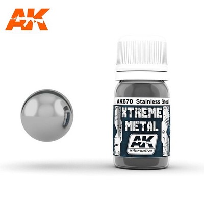 AK-670 AK Interactive Xtreme Metal Stainless Steel