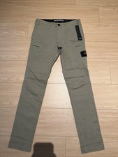 Stone Island Men's Khaki Cotton Casual Pants Size 28 Skinny Fit