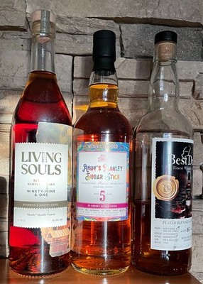 Peated Blended Malt Paket: Living Souls ''99+1'' + McNeills ''Barley Stick'' + BD16