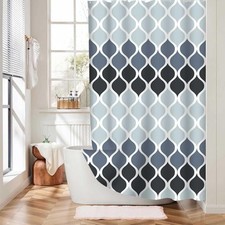Textured Clarisse Shower 47"W x 64"L Pack of 1 , Gray White Black