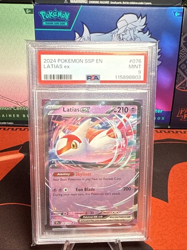 Latias ex 076/191 Sv08: Surging Sparks Holo PSA9 - Picture 1 of 2
