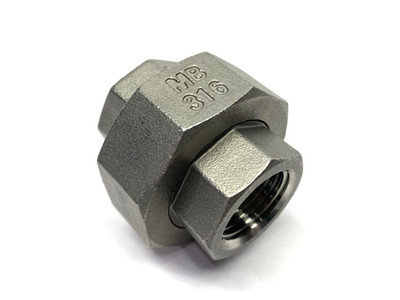 1/2'' T-316 Stainless Steel Union Fitting Class 150