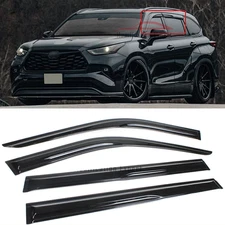 For 2008-2013 Toyota Highlander Window Visor Vent Shade Rain Guards Qxgemmndoqum