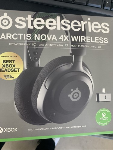 SteelSeries Arctis Nova 4X Auriculares Inalámbricos para Juegos con Micrófono Retráctil, Lat Bajo - Imagen 2 de 6