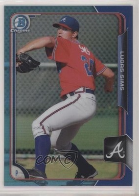 2015 Bowman Draft Chrome Blue Refractor 57/150 Lucas Sims #120 05db