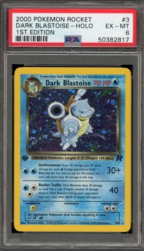Pokemon Dark Blastoise Team Rocket 1st Edition Holo Rare #3 PSA 6