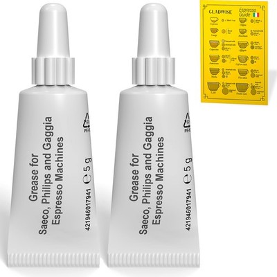 Espresso Machine Grease 2 PACK - Coffee oil 5g Tube for all Saeco, Phillips a...
