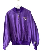 Starter Jacket Mens Large Purple Camel Cigarettes Nylon Pullover 90s USA Vintage