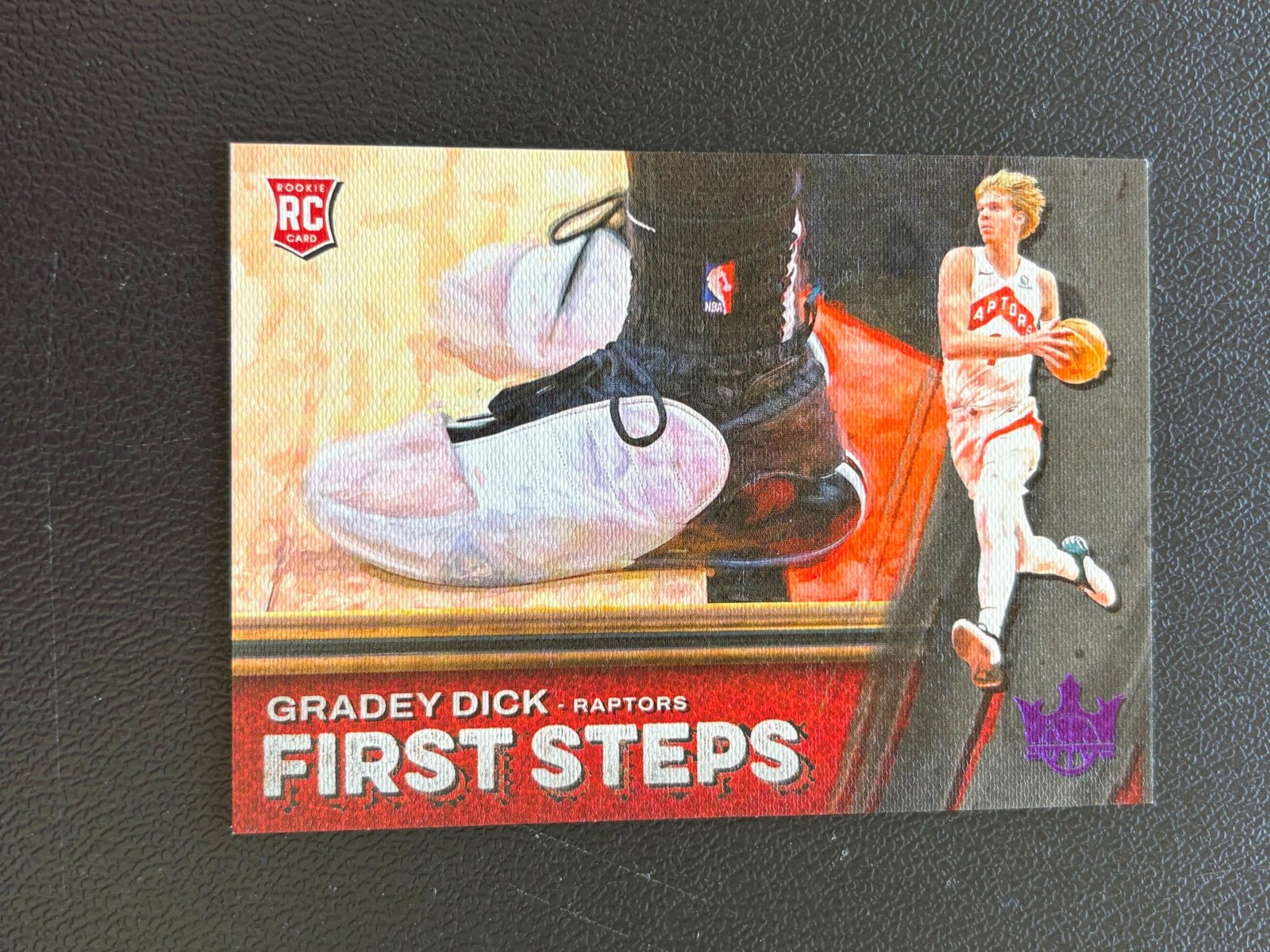 Gradey Dick 2023-24 Court Kings First Steps Purple RC Rookie Raptors 25/49 E75