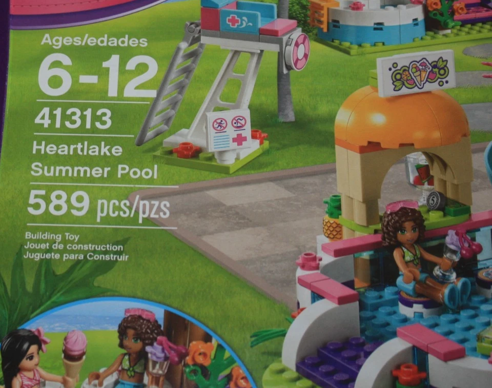 Lego Friends Heartlake piscina de verano 41313. Nuevo en caja precintada. 589 uds. set 2017 Foto 2 de 4