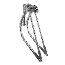 OG 20" LOWRIDER BENT SQUARE TWISTED BICYCLE SPRING FORK 1 INCH IN CHROME