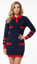 Vintage Chanel Purple  Red 100 Cashmere Cardigan Sweater CC Logo Gold Buttons