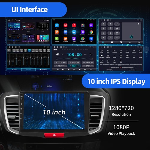 For Honda Accord 2014-2017 Apple Carplay Car Stereo Radio Android 14.0 WIFI GPS - Picture 7 of 14