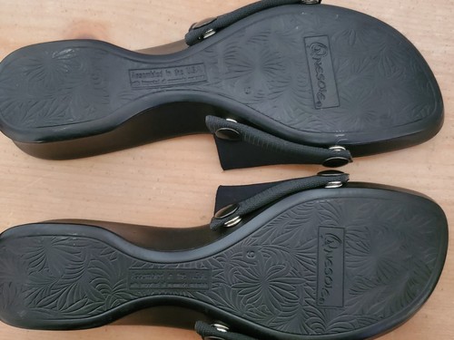 Onesole Slip On Interchangeable Black Sandal Womens Slides + 3Toppers SZ 9 - Picture 9 of 13