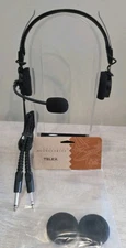 Telex Airman 750 Aviation Pilot Headset GA Dual Plug + New Ear Pads & Mic Cover