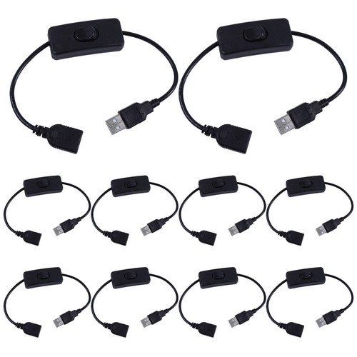 Convenient On Off Switch USB Cable 30 cm Extension Cable Male to Female ...