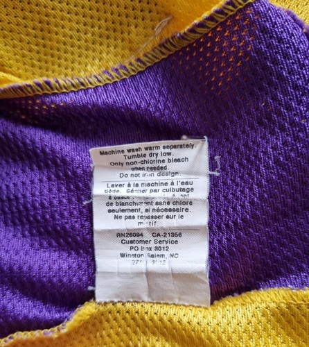 NBA Los Angeles Lakers basketball Champion Authen jersey #8 Bryant size L 14-16A - Picture 9 of 9