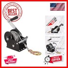800lbs Capacity Boat Trailer Winch Heavy Duty Hand Winch with 33 ft Steel Cab.
