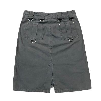 【2000archives】24SS BELTED CARGO SKIRT Vintage Y2K 2000s SERIOUS grey punk goth utility midi cargo