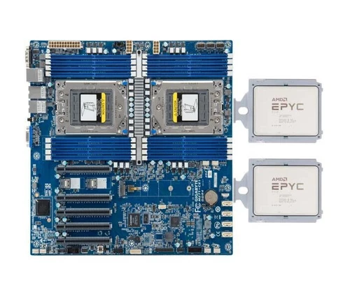 Gigabyte MZ71-CE1 (rev. 3.x/4.x) Motherboard With 2xAMD EPYC 7713 CPU 2.0GHz