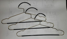 Vintage heavy gauge wire clothes hangers Set of 3 