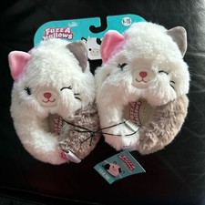 Squishmallows Fuzz A Mallows Karina the Cat Winking Slippers Girls Size 9-10 NWT