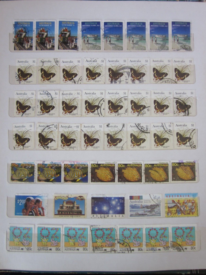 HIGH VALUE Australian Stamps Bulk Lot x 234 Decimals to 5 Off Paper