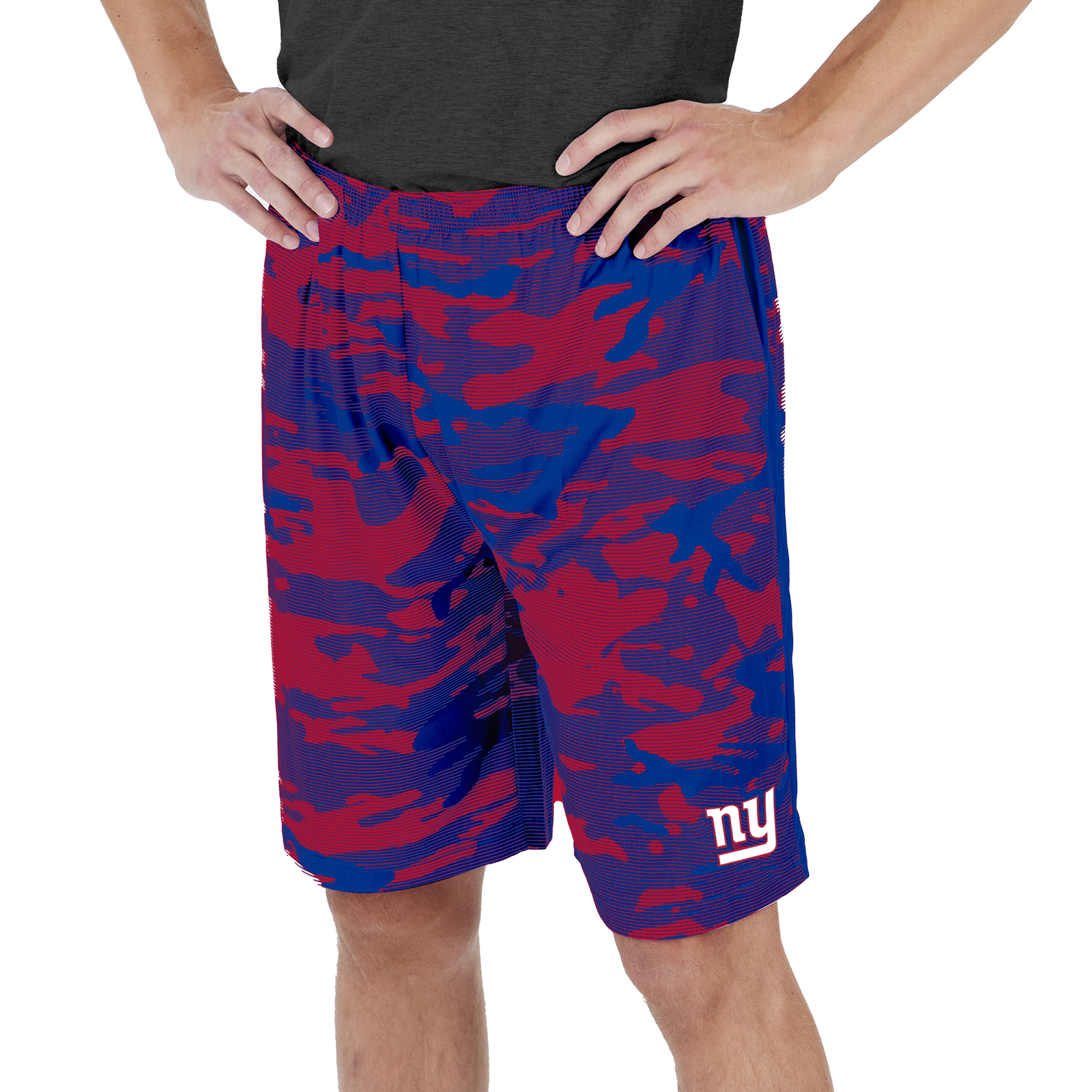 Легкие камуфляжные шорты Zubaz Mens NFL New York Giants с логотипом