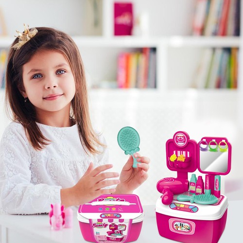 Hair Salon Toys for Girls 19 Pcs Pretend Play Hair Styling Toy Set for Kids Gift - Picture 9 of 9