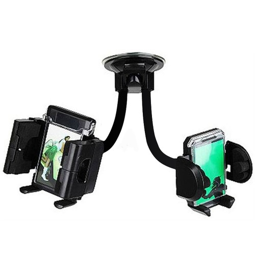 Soporte doble para teléfono universal 360 pulgadas GPS para automóvil soporte de montaje para teléfono móvil - Imagen 1 de 3