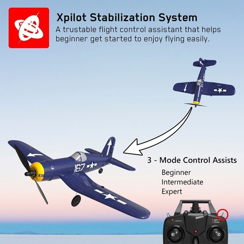 2.4G Volantex F4U Corsair 400 Ready To Fly 4CH RC Plane + Flight Stabilisation - Picture 5 of 21