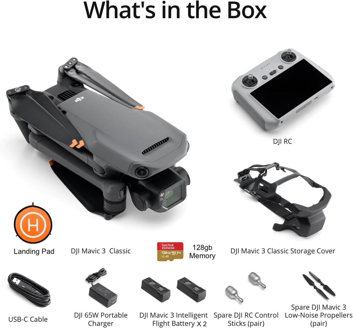 新品 DJI Mavic3 Classic(RC)+FlyMore 正規品 DJI Mavic 3 Classic Drone and Remote Control with Built in