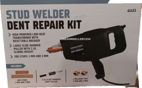 COMPLETE Auto Body DENT REPAIR KIT Electric STUD WELDER GUN w/ 2lb Puller Hammer - Picture 2 of 2