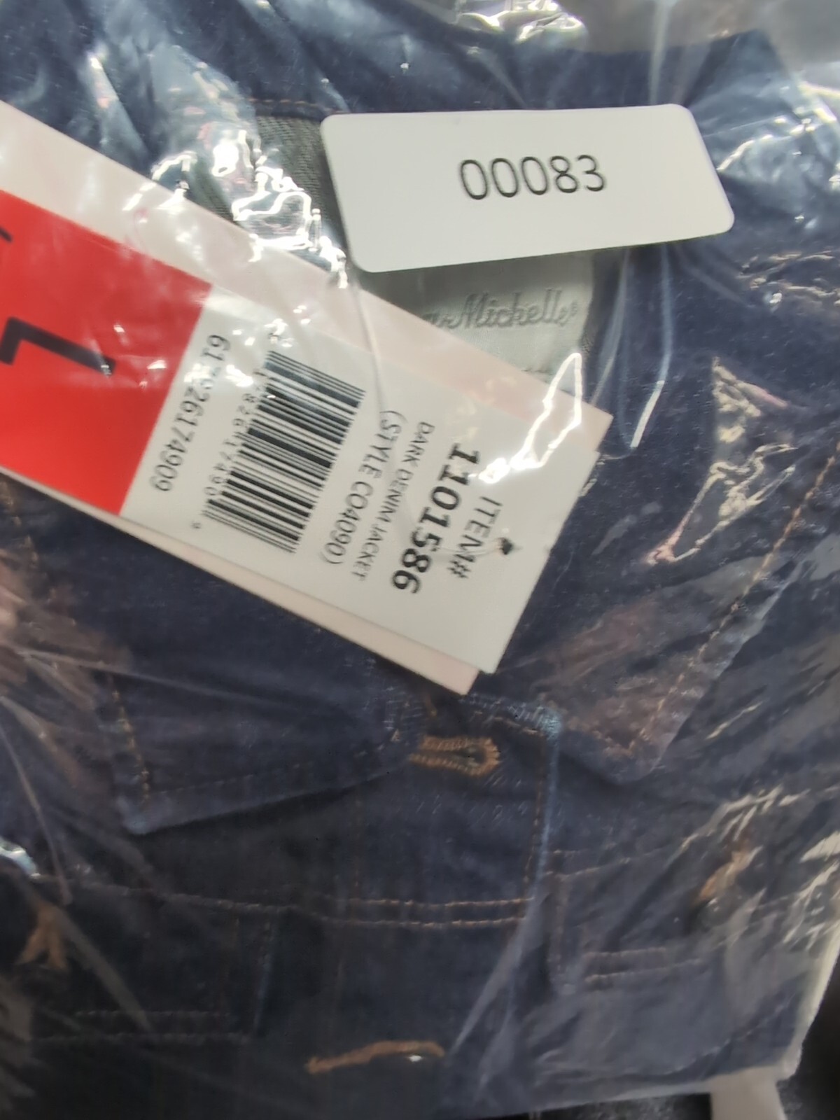 Jona Michelle Girls Blue Denim Jacket Size L 10/12 image 10