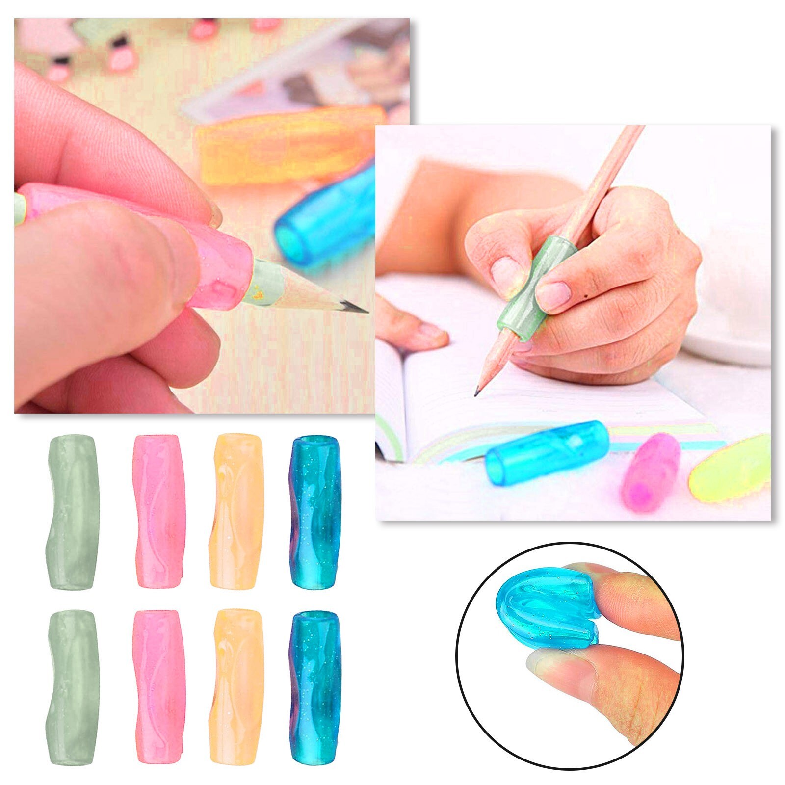 Ergonomic Writing Cover For Pens Silicone Pen Grips Grip Holder Pencil Grips