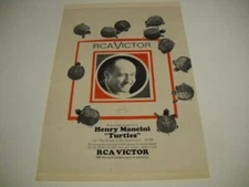 HENRY MANCINI surrounded by TURTLES a new fast mover 1966 Promo Poster Ad