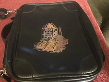 Black Vinyl Bible Carrying Case / Bag with Sholder Strap