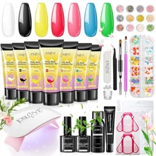 Joslove Poly Extension Gel Nail Kit, 7 Colors Spring Summer Series