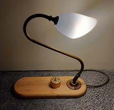 Swan Neck Lamp Adjustable Repurposed Old Gas Fittings Onboard Dolly Switch B22