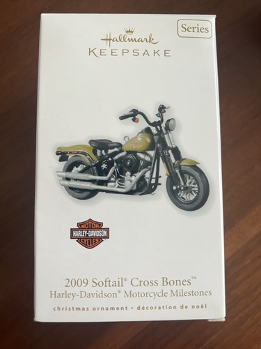 HALLMARK 2009 HARLEY DAVIDSON 2009 SOFTAIL CROSS BONES MOTORCYCLE ORNAMENT - 第 1/4 張圖片
